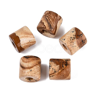 Natural Picture Jasper European Beads G-P520-05R-1