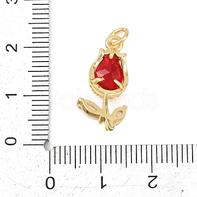 Brass Micro Pave Clear Cubic Zirconia Pendants KK-F931-13G-1