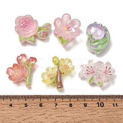 Plating Transparent Resin Cabochons RE-CBAA73D-03-1