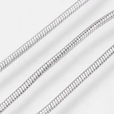 Long-Lasting Plated Brass Snake Chain Necklaces NJEW-K112-04P-NF-1