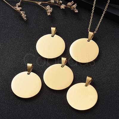 304 Stainless Steel Pendants STAS-P115-08G-1