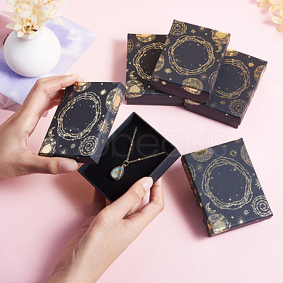 10Pcs Sun Moon Star Printed Cardboard Gift Boxes CBOX-TA0001-21C-1