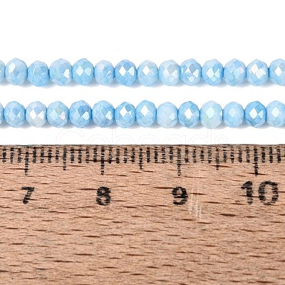Anti-Tarnish Electroplate Rondelle Glass Beads Strands EGLA-T021-3mm-17-05-1