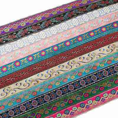 Ethnic Style Embroidery Polyester Ribbons OCOR-XCP0001-23B-1