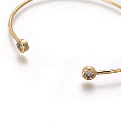 Brass Cuff Bangles BJEW-P245-04G-1