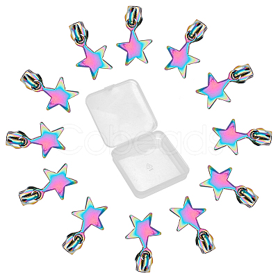 12Pcs #5 Alloy Zipper Sliders FIND-GF0006-29B-1