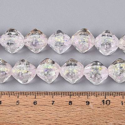Handmade Foil Glass Beads Strands FOIL-Q002-06D-1