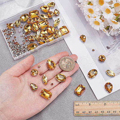 156Pcs 7 Styles Sew on Rhinestone DIY-SP0007-30C-1