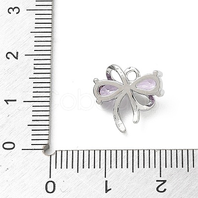 Brass Micro Pave Cubic Zirconia Charms KK-A300-01P-1