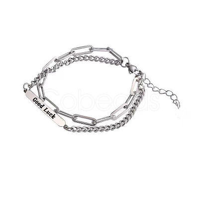 Iron Multi-strand Bracelets WH-WG08974-01-1