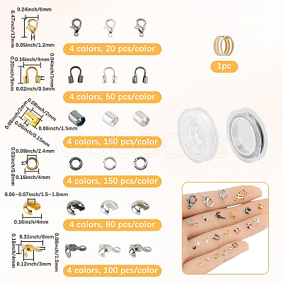 DIY Brass & Alloy & Iron Jewelry Making Finding Kits DIY-SP0003-21-1