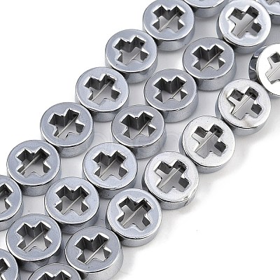 Electroplated Synthetic Non-magnetic Hematite Beads Strands G-K375-A01-01-1