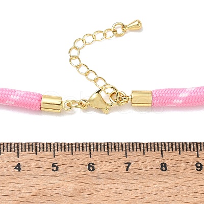 Ployester Core-Wrapped Round Cord Necklace Making KK-CBACFA2-03G-18-1