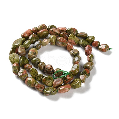 Natural Unakite Beads Strands G-P497-01C-15-1