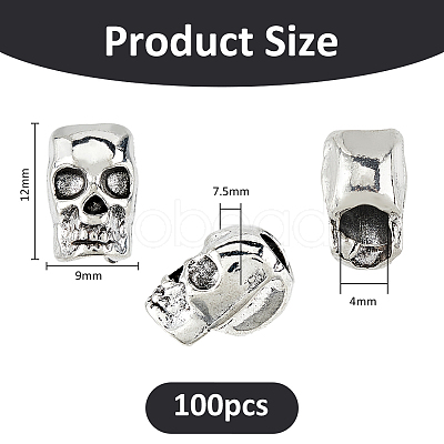 100Pcs Alloy European Beads FIND-FH0011-86-1