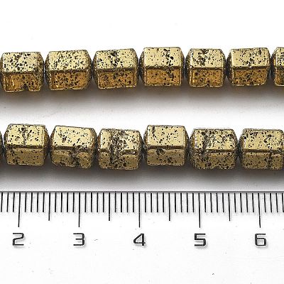 Electroplated Natural Lava Rock Beads Strands G-A251-A01-01C-1