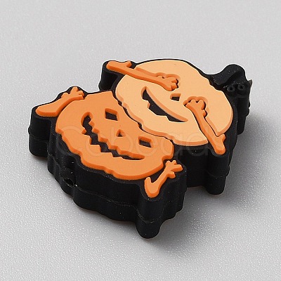 Halloween Themed Food Grade Eco-Friendly Silicone Focal Beads LS-SIL-CJC0012-04C-1