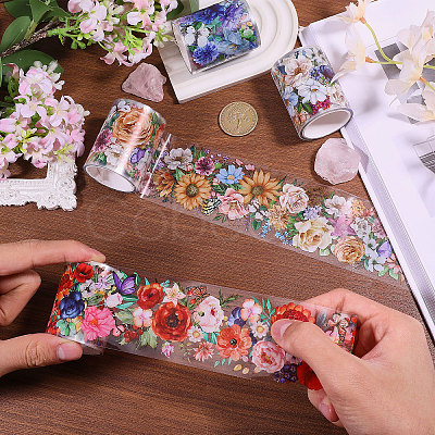 4Pcs 4 Colors PET Decorative Stickers DIY-PH0032-39-1