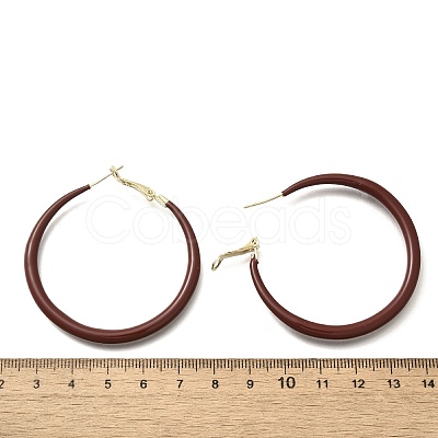 Brass Ring Hoop Earrings EJEW-A121-12C-G-1