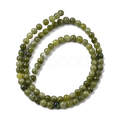 Natural Chinese Jade/Southern Jade Beads Strands G-G735-38-4mm-1