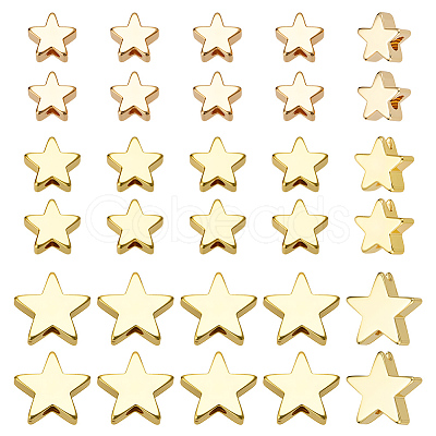 75Pcs 3 Styls Rack Plating Brass Beads KK-ME0001-97-1