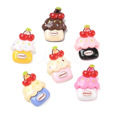 Opaque Resin Imitation Food Cabochons RE-CBA068D-02-1
