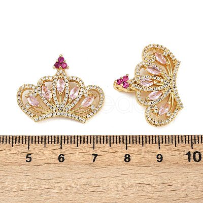 Brass Micro Pave Cubic Zirconia Pendants KK-S526-09G-B-1