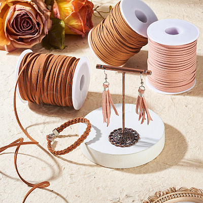 3 Rolls 3 Styles Faux Suede Cord LW-TA0001-06-1