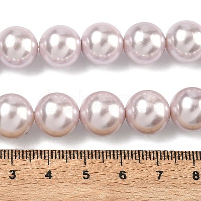 Electroplated Shell Pearl Beads Strands BSHE-G041-12mm-06-1