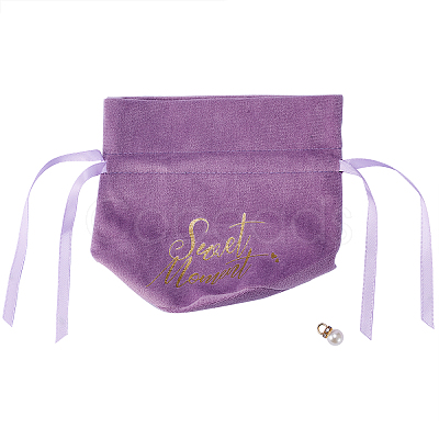 Velvet Jewelry Drawstring Gift Bags ABAG-CJC0003-03C-1