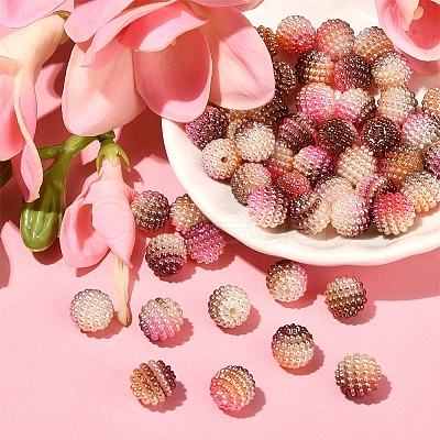 50Pcs Imitation Pearl Acrylic Beads OACR-YW0001-11C-1