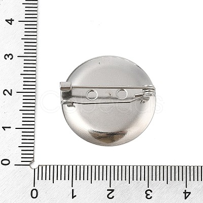 304 Stainless Steel Brooch Cabochon Settings STAS-E547-08H-P-1