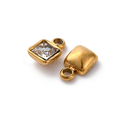 Ion Plating(IP) 304 Stainless Steel Rhinestone Pendants STAS-B090-02G-09-1