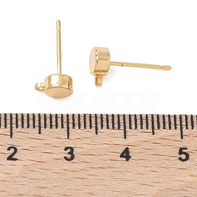 SHEGRACE Brass Stud Earring Findings XGR0105G-151G-1