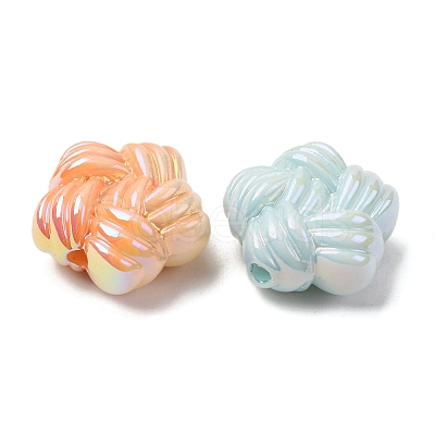 UV Plating & Luminous Opaque Acrylic Beads MACR-L015-14D-1