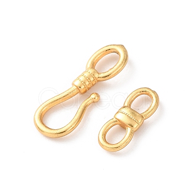 Brass Hook Clasps KK-C157-62G-1