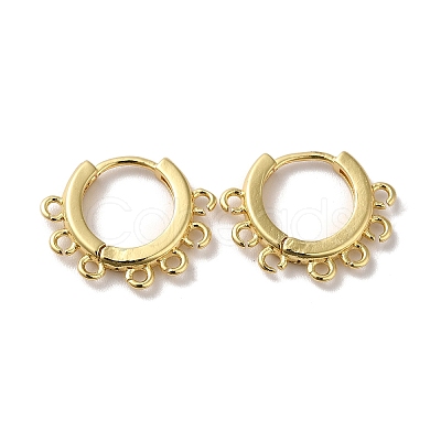 Rack Plating Brass Hoop Earring Findings KK-F853-32G-1