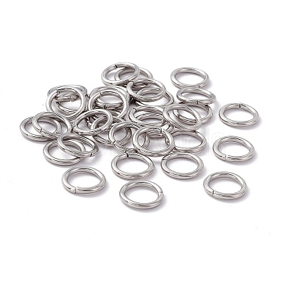 Non-Tarnish 304 Stainless Steel Open Jump Rings STAS-C040-01I-P-1
