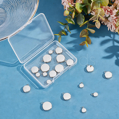 24Pcs 3 Styles Brass Pendant Cabochon Settings KK-BBC0028-71-1