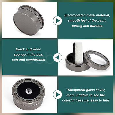 Alloy Loose Diamond Boxes CON-WH0104-11B-B-1