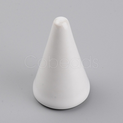Cone Shaped Vitreous Enamel Ring Displays RDIS-WH0006-12C-1