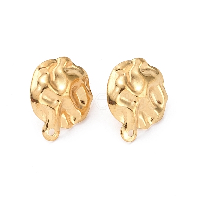 Ion Plating(IP) 304 Stainless Steel Stud Earring Finding X-STAS-C059-09G-1