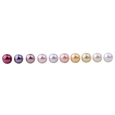 10 Colors 6mm Tiny Satin Luster Glass Pearl Round Beads Assortment Mix Lot for Jewelry Making Multicolor HY-PH0004-6mm-01-B-1