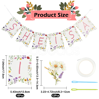 Paper Flower Hanging Party Decoration AJEW-SP0003-90-1