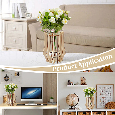 Wooden Vase Building Kits for Flowers Bouquet DIY-WH0899-68A-1
