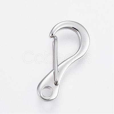 Tarnish Resistant 304 Stainless Steel Keychain Clasp Findings STAS-P150-07P-1