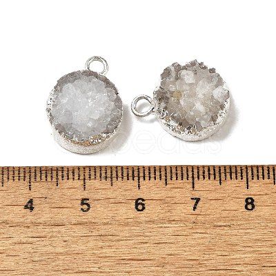 Natural Druzy Quartz Charms G-P396-07S-03-1