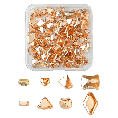 80Pcs 8 Styles Electroplate Glass Beads Strands EGLA-YW0003-23-1