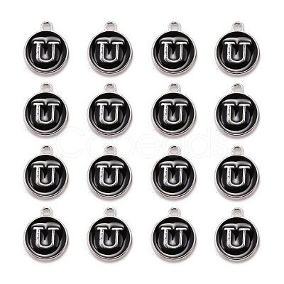 Platinum Plated Alloy Charms ENAM-S118-02U-P-1