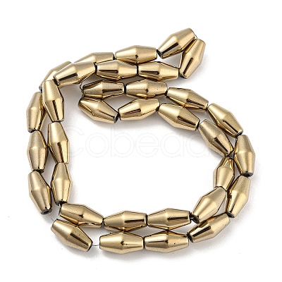 Electroplated Synthetic Magnetic Hematite Beads Strands G-Z032-B01-02H-1